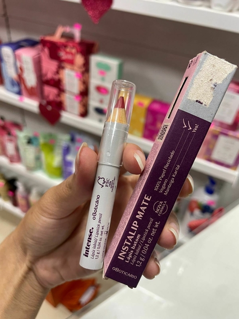 Lápis Batom Instalip Mate Vermelho Intense 1,2g