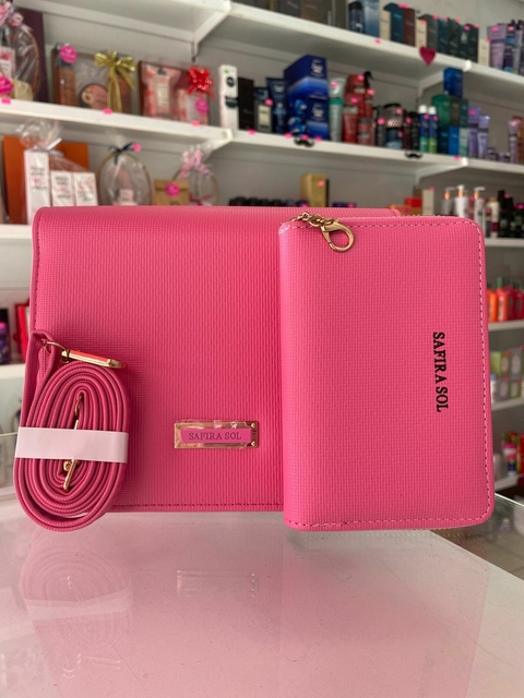 KIT BOLSA + CARTEIRA SUELEN ROSA