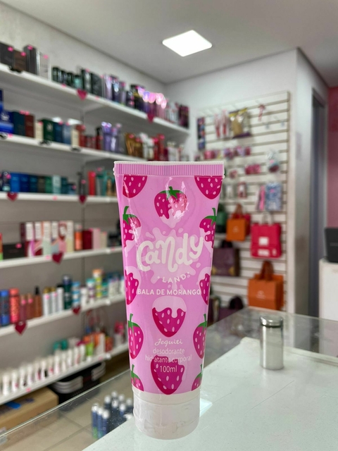 Hidratante Corporal Candy Land Bala De Morango, 100 ml