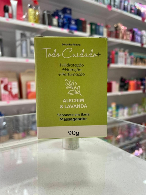 Sabonete Massageador Em Barra Cremoso Alecrim e Lavanda 90g - Abelha Rainha - comprar online