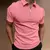 Camiseta polo masculina com zíper casual streetwear.