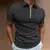 Camiseta polo masculina com zíper casual streetwear. - comprar online