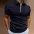 Camiseta polo masculina com zíper casual streetwear. - comprar online