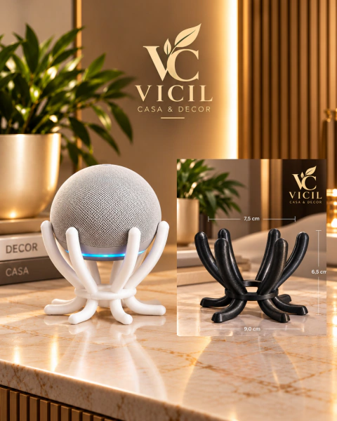 Suporte para Alexa Flutuante - Base Decorativa Moderna - Mesa, Casa, Escritório e Estante