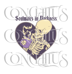 Soulmates in Darkness – Esqueleto Bebendo Café ☠️ na internet