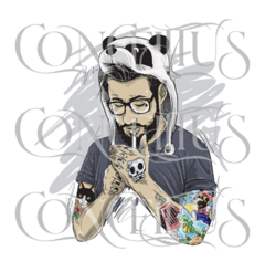 Tattoo Geek com Chapéu de Panda - loja online