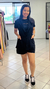 Conjunto colete + short alfaiataria preto