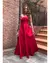 Vestido Festa Longo Tomara que Caia com Fenda e Faixa no Busto Vermelho - comprar online