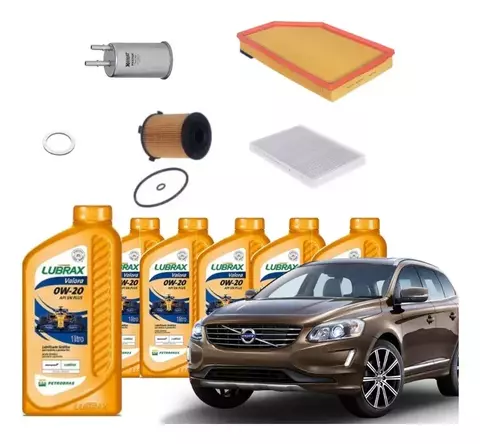 Kit Revisão Troca Óleo Filtros Volvo Xc60 T5 05/2014 2015 2016