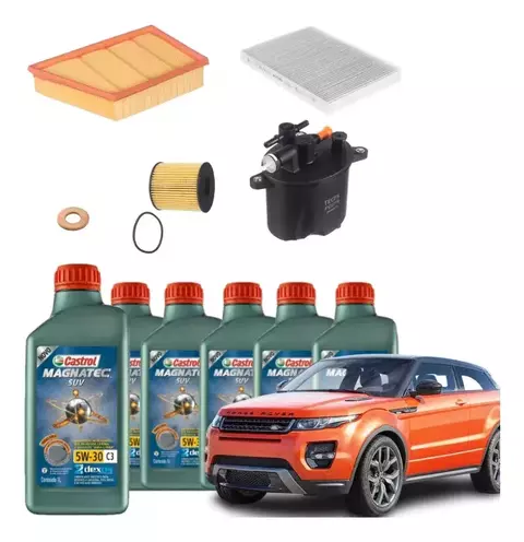 Kit Revisão Troca Óleo Evoque 2.2 2011 2012 2013 2014 2015 2016 2017 2018 2019 Diesel