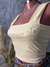 Cropped canelado forrado com alça larga - comprar online