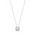 COLAR COM PINGENTE QUADRADO E CRISTAL PRATA RODINADA - buy online