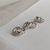 Trio argola oval com zircônia dupla e fecho click - Santuaço