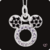 Pingente Prat Mickey Zircônia White e Onix
