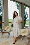 Vestido Midi em Linho Bordado Kauly - comprar online