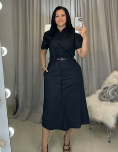 Vestido Chemise c/faixa