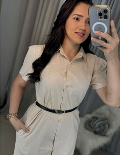 Vestido Chemise c/faixa - loja online