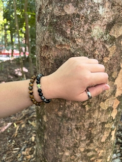 Pulseira de Ônix e Hematita - Proteção - loja online