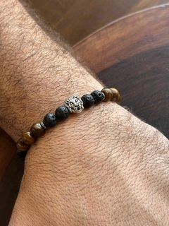 Pulseira Lion de Pedra Natural na internet