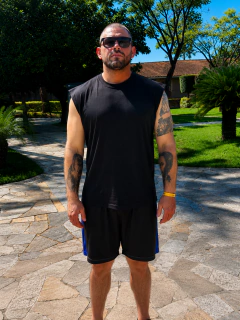 Regata Oversized Masculina Preta Básica | 100% Algodão Premium | Rino Underground