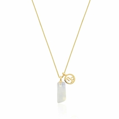 Imagem do COLAR PINGENTE SIGNO CAPRICÓRNIO PEDRA NATURAL BANHADO A OURO