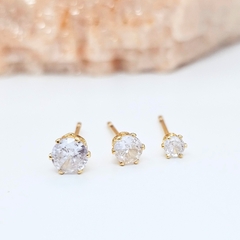 BRINCO TRIO PONTO DE LUZ BANHADO A OURO - OURO - comprar online