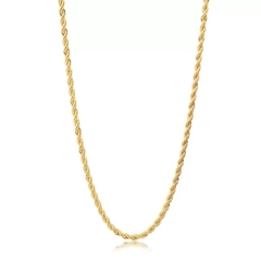 COLAR 60CM CORDÃO BAIANO 1MM BANHADO A OURO - 60CM