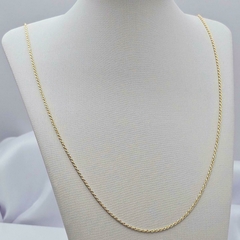 COLAR 60CM CORDÃO BAIANO 1MM BANHADO A OURO - 60CM - comprar online