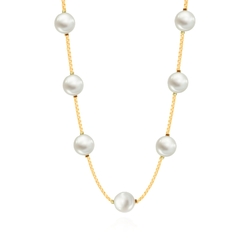 COLAR ESFERA PÉROLAS 12MM BANHADO A OURO - OURO - 45CM