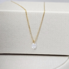 COLAR VENEZIANA FINA PONTO DE LUZ BANHADO A OURO - OURO - 45CM - comprar online