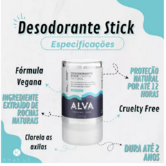 Desodorante Cristal Stick Vegano 120g Alva na internet