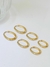 Trio Tipo Oval Banho De Ouro 18k - comprar online