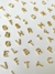 Colar Letrinhas Cravejadas Banho De Ouro 18k - comprar online