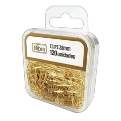 Clips Dourado 28mm - Tilibra - comprar online