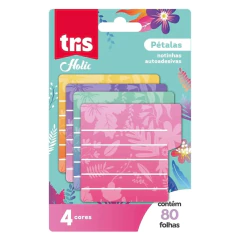 Bloco de Notas Autoadesivas Tris Holic Pétala Cartela c/ 4 bloquinhos - 80FLS