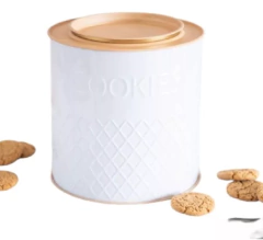 Lata Cookies Diamante Blanca