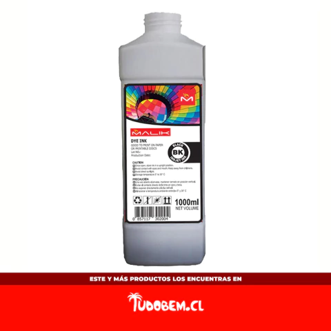 Tinta negra 1 Litro Universal EPSON + Botella de relleno