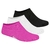 5998.1.22766 | 03 Pares Meia Soquete Invisível Moleca Original | Preto / Branco / Pink na internet