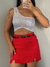 Shorts Saia Com Cinto - Vermelho - comprar online