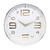 Relógio de Parede em Plástico Branco com Dourado 25cm- Lyor