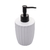 Porta Sabonete Liquido Luxo Lavabo em Cerâmica Branco 330ml