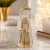 Figura Decorativa Anjo 9cm x 20cm Transparente e Dourado Vidro - Wolff - Lojas Prado
