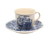 Xícara Grande Com Pires Donna Cena Inglesa Biona Cor Off-white E Azul - 200ml