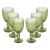 Conjunto 6 Taças para Água De Vidro Roman Verde 345Ml - Wolff