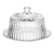 Queijeira de Cristal com Tampa Radial 19,5cm x 19,5cm x 12,5cm - Lyor