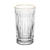 Jogo de Copos Alto Cristal Diamante Lyor 280 ml com Fio de Ouro