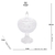 Potiche Decorativo de Cristal com Pé Lys 14cm x 22cm - Wolff - loja online
