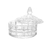 Potiche de Cristal Deli Diamond 13cm x 13cm x 12cm - Lyor - Lojas Prado