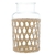 Vaso de Vidro e Fibra Natural 12,5cm x 22,5cm - Wolff na internet