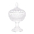 Potiche Decorativo de Cristal com Pé Lys 14cm x 22cm - Wolff